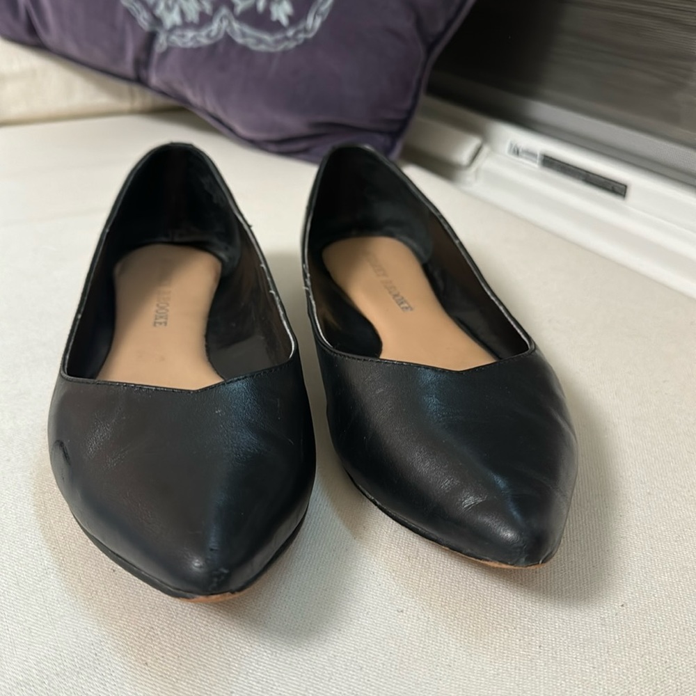 Black flats, size 8